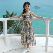 女童连衣裙儿童长裙吊带裙沙滩裙女大童夏季韩版女孩裙子波西米亚