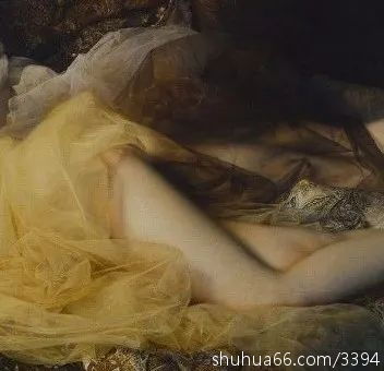 海外油画美女海风清听