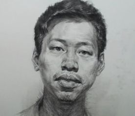 男青年正面素描