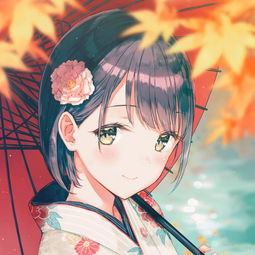 二次元和风女头像动感美丽的少女,对未来充满了希望,期待美好的一切