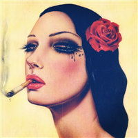 抽烟女头像个性头像欧美