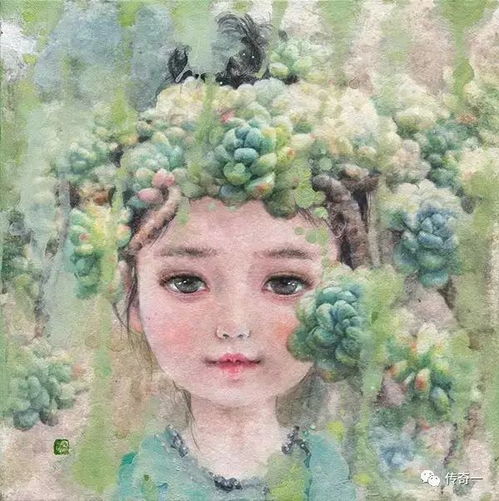 美女画家笔下的多肉仙子,美伦美奂,简直太美了