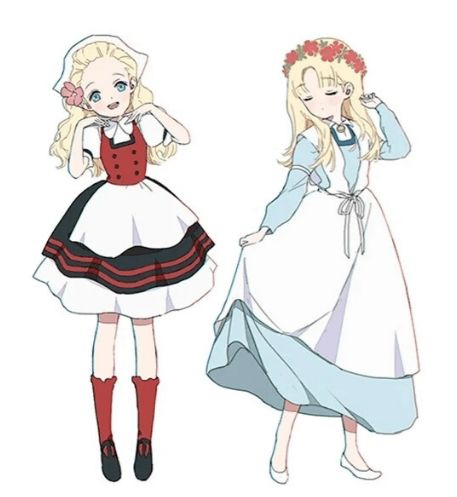 动漫少女全身像可可爱爱服饰画法参考
