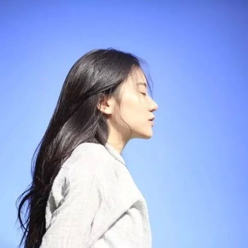 侧脸女头拿图点赞