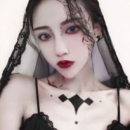 求类似这种的头像黑色吸血鬼女孩的风格的这种,酷酷的感觉