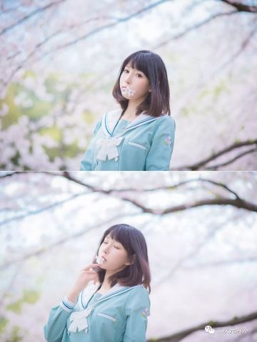 樱花树下的jk少女