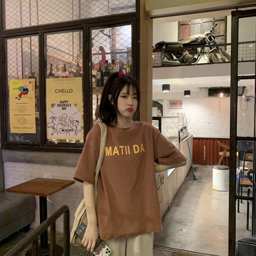 韩版2020新款宽松原宿bf风ins套头学生短袖t恤女装上衣打底衫
