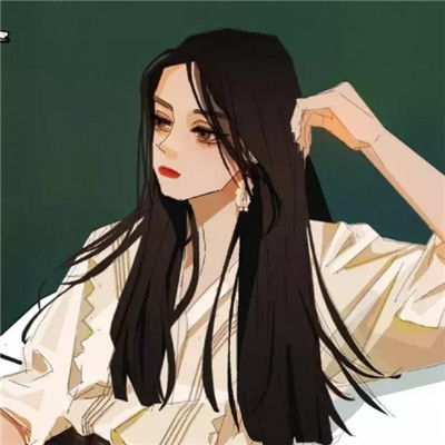手绘头像女生唯美简约可爱又漂亮的长发短发女生