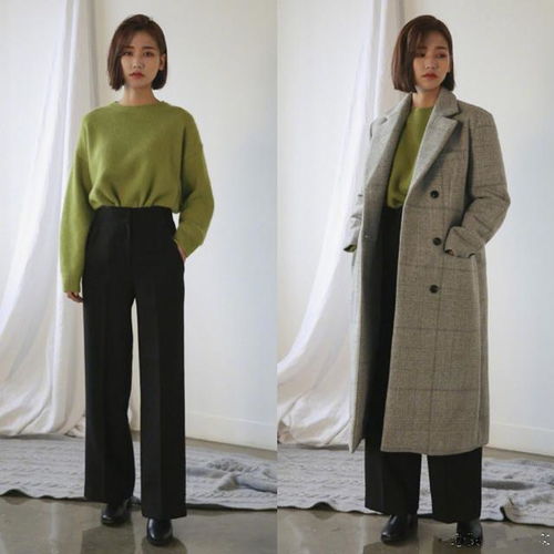 穿绿色衣服的头像女针织衫