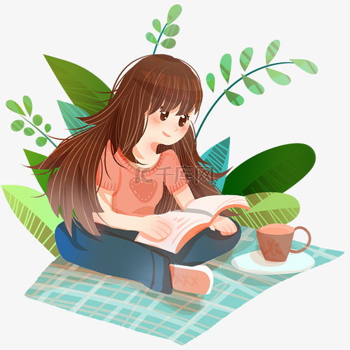 立春看书的小女孩素材图片免费下载千库网