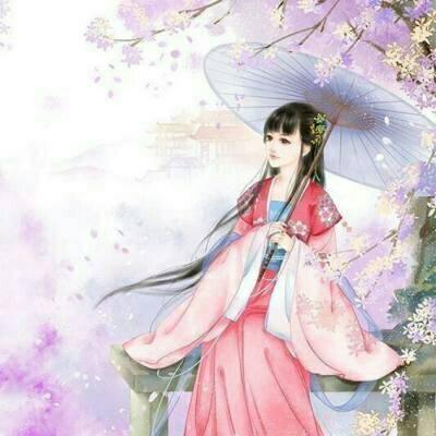 卡通情侣头像一男一女古风唯美