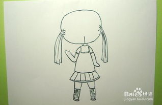 q版人物小女孩背影如何画