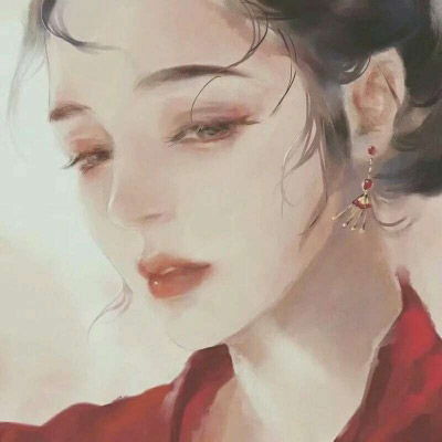 动漫头像女生古风红衣