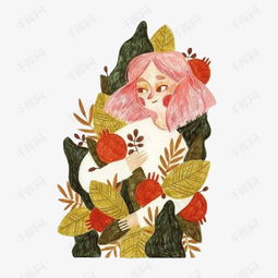 唯美清新森林系女孩插画素材图片免费下载高清png千库网图片编号10191061