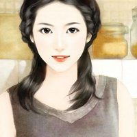 现代美女手绘头像可爱