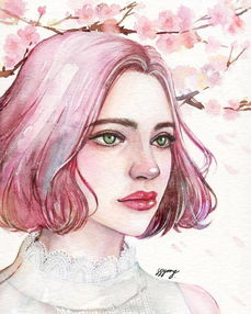 ssyong唯美女子头像插画设计作品