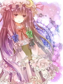 紫发紫瞳少女图片