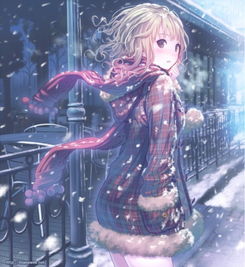 二次元插画动漫少女唯美系冬雪壁纸b堆糖,美好生活研究所