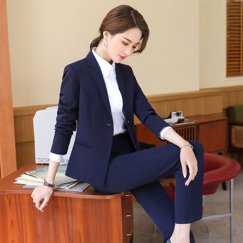 韩版西服套装女士气质时尚职业装女装小西装三件套正装工装工作服
