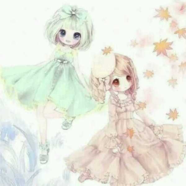 安静动漫少女下半身裙摆