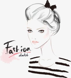 手绘线描线条时尚服饰走秀美女人物插画素材图片免费下载高清装饰图案png千库网图片编号2763334