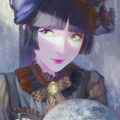 女生头像好看的古风插画女头像
