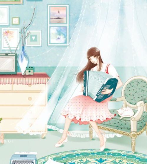 花季少女二次元卡通手绘插画,活泼开朗,动感迷人,她们对未来充满了希望动漫