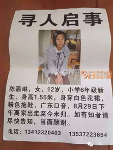 东莞12岁女孩离家出走留言要干番大事业图