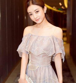 女生露肩露背头像赵丽颖