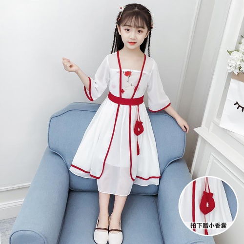 女童夏季新款古装汉服大儿童超仙襦裙小女孩中国风夏装连衣裙子