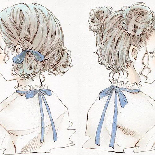 水彩插画自带飘逸的小清新动漫少女
