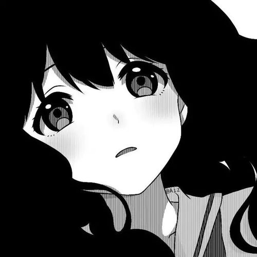 伤感动漫女头︱丧系黑白动漫女生头像