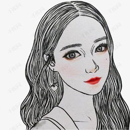 手绘卷发女生头像素材图片免费下载高清卡通手绘psd千库网图片编号6847556