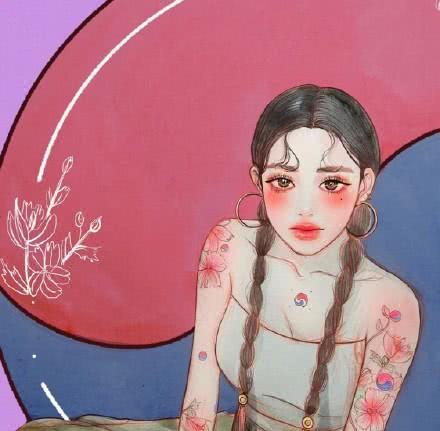 插画师用丰富的色彩将女性描画得非常内外兼修,美得不得了