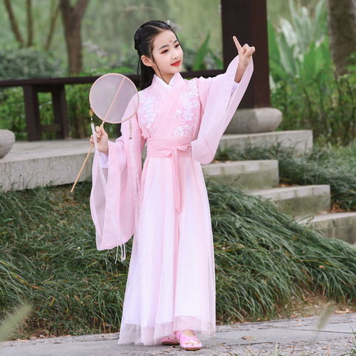 女童超仙古装锦觅同款儿童襦裙清新淡雅古风仙女服童装公主汉服
