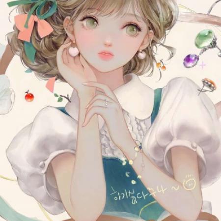 二次元手绘唯美插画女生头像,手绘美女非常的清晰的