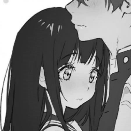 头像女黑白漫画部位动漫情侣