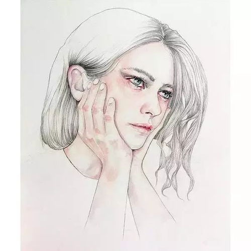 手绘插画有情感与态度女装头像手绘