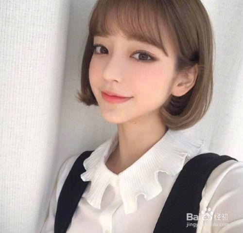 短发发尾烫发图片