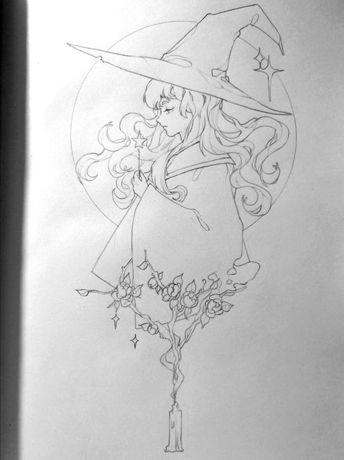 线稿铅笔稿手绘二次元动漫美少女漫画小清新堆糖,美图壁纸兴趣社区
