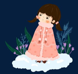 手绘户外玩耍女孩插画图片素材其他格式下载动漫人物大全