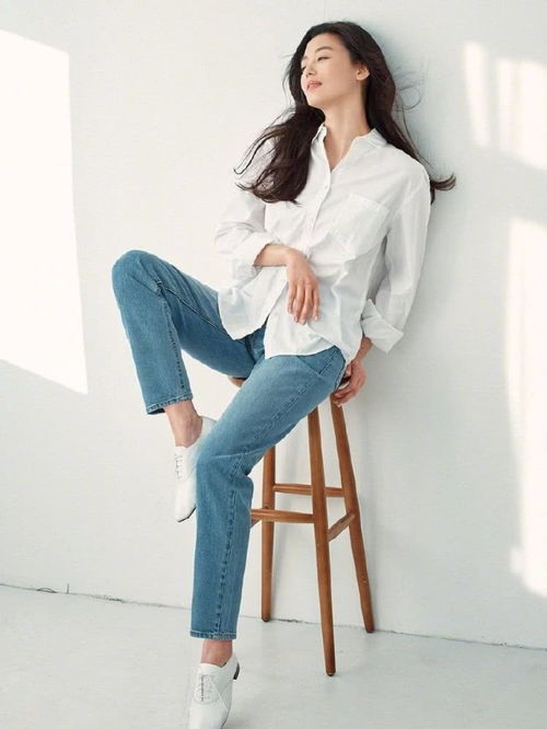 女头像气质白色衬衫全智贤