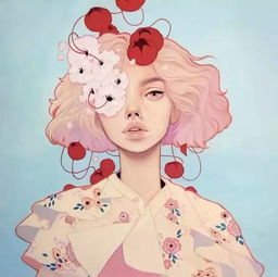 插画师们都在画美女,她却在画自己因为我本来就是小仙女啊