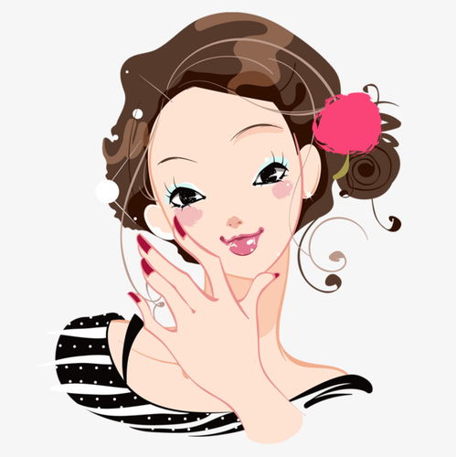 手绘美女头像素材图片免费下载高清卡通手绘png千库网图片编号6352732