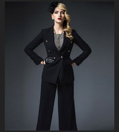 施悦名时尚欧美职业装女装套装正装ol西服套裤西装阔腿裤两件套秋冬装