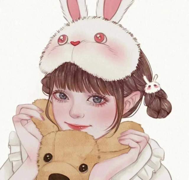 超美超可爱的手绘女生闺蜜头像