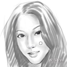 painter教程手绘女孩头像素描