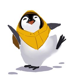 临摹作业快乐的小企鹅
