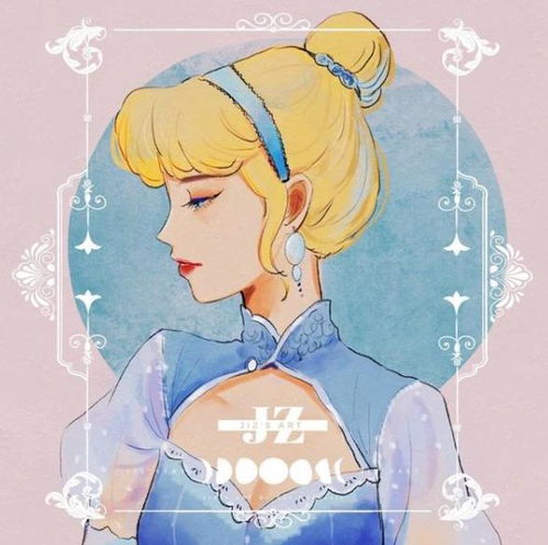 旗袍版的迪士尼公主太美了,艾莎的发型直击我心,白雪公主变贵妇