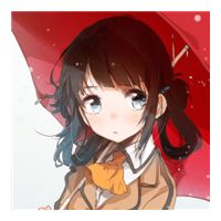 女生卡通动漫qq可爱头像任何安慰都没有自己看透来的有效